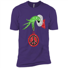 Load image into Gallery viewer, Grinch Hand holding peace sign ornament