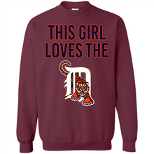 Load image into Gallery viewer, This girl loves the Detroit Tigers team shirt Sweatshirt DORABLE SHIRT