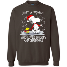 Load image into Gallery viewer, Just a Woman who loves Snoopy and Christmas