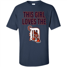 Load image into Gallery viewer, This girl loves the Detroit Tigers team shirt Sweatshirt DORABLE SHIRT