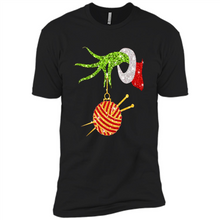 Load image into Gallery viewer, Grinch Hand Holding Ball Of Wool And Knitting Needles Christmas