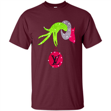 Load image into Gallery viewer, Grinch hand holding logo Louisvuitton