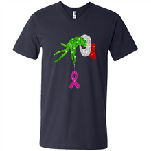 Load image into Gallery viewer, Grinch Hand Holding Breast Cancer Awareness Christmas