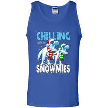 Load image into Gallery viewer, T-Rex Dinosaurs Chilling With My Snowmies Christmas