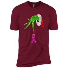 Load image into Gallery viewer, Grinch Hand Holding Breast Cancer Awareness Christmas