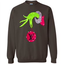 Load image into Gallery viewer, Grinch hand holding logo Louisvuitton