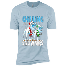 Load image into Gallery viewer, T-Rex Dinosaurs Chilling With My Snowmies Christmas