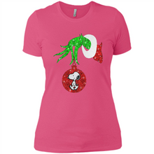 Load image into Gallery viewer, Glitter Grinch monogram ornament Snoopy