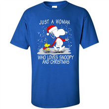 Load image into Gallery viewer, Just a Woman who loves Snoopy and Christmas
