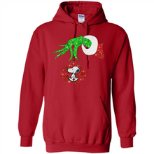 Load image into Gallery viewer, Glitter Grinch monogram ornament Snoopy