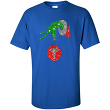 Load image into Gallery viewer, Grinch Hand holding Nurse ornament Christmas (1)