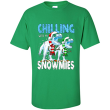 Load image into Gallery viewer, T-Rex Dinosaurs Chilling With My Snowmies Christmas