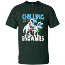Load image into Gallery viewer, T-Rex Dinosaurs Chilling With My Snowmies Christmas