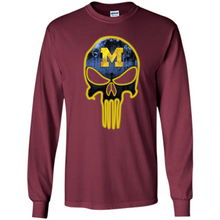 Load image into Gallery viewer, Michigan Wolverines Football The Punisher Skull