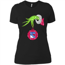 Load image into Gallery viewer, Grinch hand holding New York Rangers Glitter Christmas