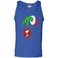 Load image into Gallery viewer, Glitter Grinch monogram ornament Snoopy