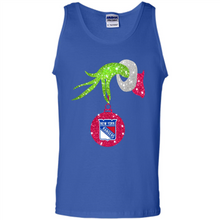 Load image into Gallery viewer, Grinch hand holding New York Rangers Glitter Christmas