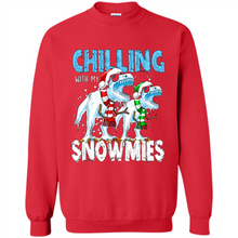 Load image into Gallery viewer, T-Rex Dinosaurs Chilling With My Snowmies Christmas
