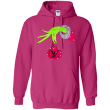 Load image into Gallery viewer, Grinch hand holding logo Louisvuitton