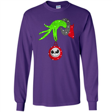 Load image into Gallery viewer, Grinch hand holding Jack Skellington