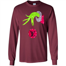 Load image into Gallery viewer, Grinch hand holding logo Louisvuitton