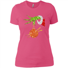 Load image into Gallery viewer, Grinch Hand Holding Ball Of Wool And Knitting Needles Christmas