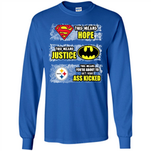 Load image into Gallery viewer, PITTSBURGH STEELERS SUPERMAN MEANS HOPE BATMAN