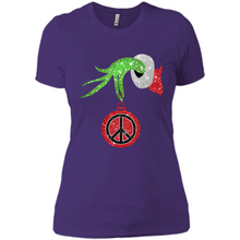 Load image into Gallery viewer, Grinch Hand holding peace sign ornament