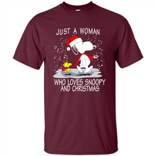 Load image into Gallery viewer, Just a Woman who loves Snoopy and Christmas
