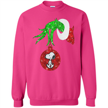 Load image into Gallery viewer, Glitter Grinch monogram ornament Snoopy