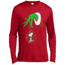 Load image into Gallery viewer, Glitter Grinch monogram ornament Snoopy