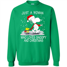 Load image into Gallery viewer, Just a Woman who loves Snoopy and Christmas