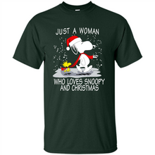 Load image into Gallery viewer, Just a Woman who loves Snoopy and Christmas