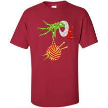 Load image into Gallery viewer, Grinch Hand Holding Ball Of Wool And Knitting Needles Christmas
