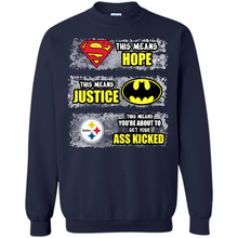 Load image into Gallery viewer, PITTSBURGH STEELERS SUPERMAN MEANS HOPE BATMAN