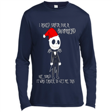 Load image into Gallery viewer, I Asked Santa For A Boyfriend Jack Skellington Christmas sweater