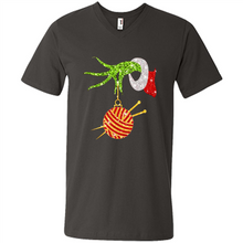 Load image into Gallery viewer, Grinch Hand Holding Ball Of Wool And Knitting Needles Christmas
