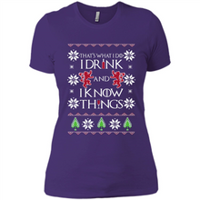 Load image into Gallery viewer, That’s What I Do I Drink And I Know Things Christmas sweater