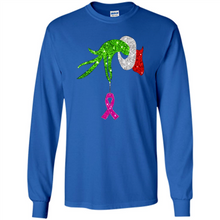 Load image into Gallery viewer, Grinch Hand Holding Breast Cancer Awareness Christmas