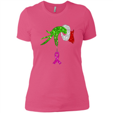 Load image into Gallery viewer, Grinch Hand Holding Breast Cancer Awareness Christmas