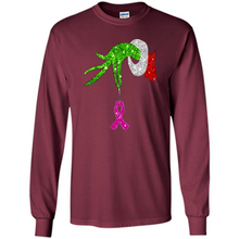 Load image into Gallery viewer, Grinch Hand Holding Breast Cancer Awareness Christmas