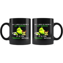 Load image into Gallery viewer, TL Grinch All I need is coffee and my Yorkie M1097 BLUE KISS