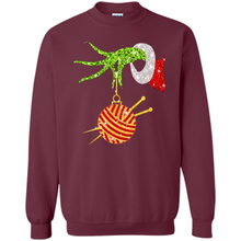 Load image into Gallery viewer, Grinch Hand Holding Ball Of Wool And Knitting Needles Christmas