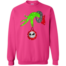 Load image into Gallery viewer, Grinch hand holding Jack Skellington