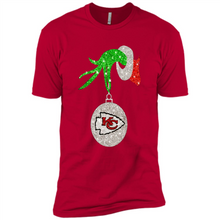 Load image into Gallery viewer, Kansas City Chiefs Glitter Grinch Monogram Ornament Christmas Gift