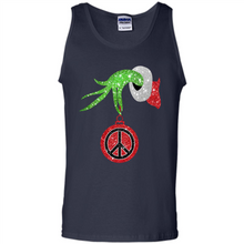 Load image into Gallery viewer, Grinch Hand holding peace sign ornament