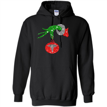 Load image into Gallery viewer, Grinch Hand holding Nurse ornament Christmas (1)