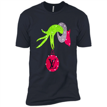 Load image into Gallery viewer, Grinch hand holding logo Louisvuitton