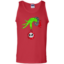 Load image into Gallery viewer, Grinch hand holding Jack Skellington