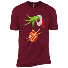 Load image into Gallery viewer, Grinch Hand Holding Ball Of Wool And Knitting Needles Christmas